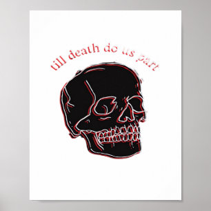 Bis zum Tod machen wir Teil - Glitchschädel mit so Poster