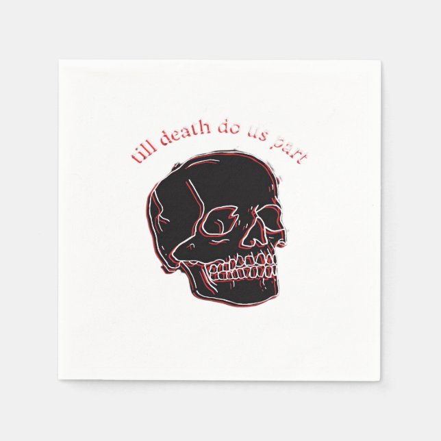 Bis zum Tod machen wir Teil - Glitchschädel mit so Serviette (Vorderseite)