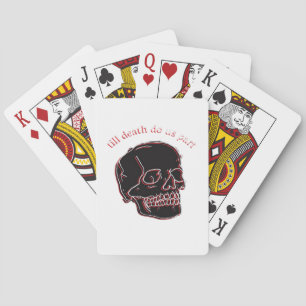 Bis zum Tod machen wir Teil - Glitchschädel mit so Spielkarten