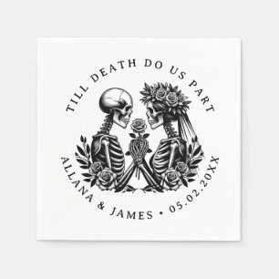 Bis zum Tod machen wir Teil gothisch Serviette