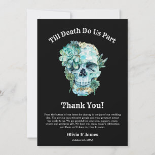 Bis zum Tod machen wir Teil gotische Halloween-Hoc Dankeskarte