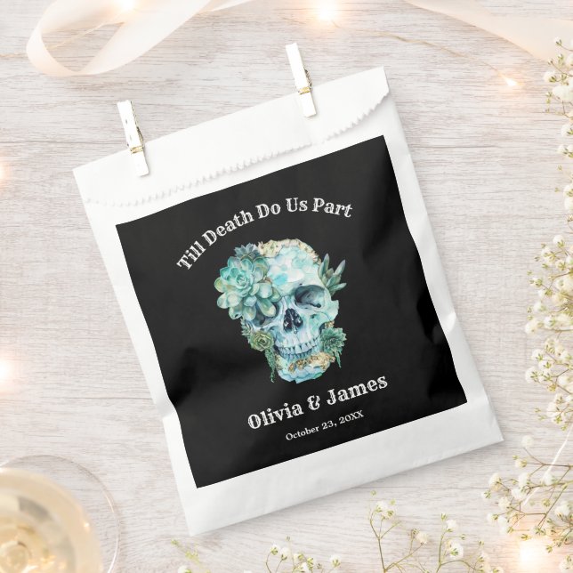 Bis zum Tod machen wir Teil gotische Halloween-Hoc Geschenktütchen (Ausgeschnitten)
