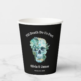 Bis zum Tod machen wir Teil gotische Halloween-Hoc Pappbecher