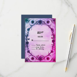 Bis zum Tod machen wir Teil gotische Hochzeit RSVP Karte