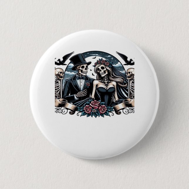 Bis zum Tod machen wir Teil - gotische Liebe Button (Vorderseite)