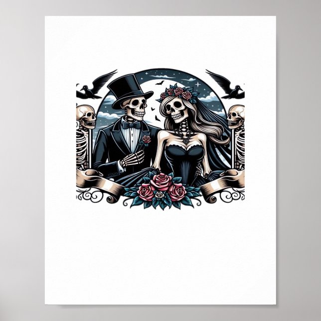 Bis zum Tod machen wir Teil - gotische Liebe Poster (Vorne)