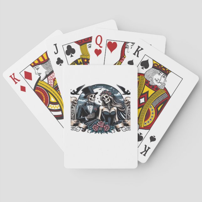 Bis zum Tod machen wir Teil - gotische Liebe Spielkarten (Rückseite)