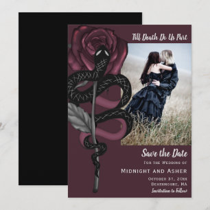 Bis zum Tod machen wir Teil gotische Schlange Save Save The Date