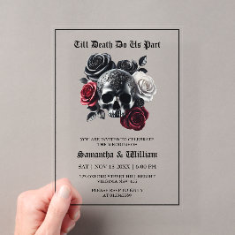 Bis zum Tod machen wir Teil gotische Schwarze Hoch Acryleinladungen