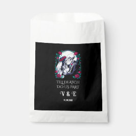 Bis zum Tod machen wir Teil gotische Skelette Hoch Geschenktütchen