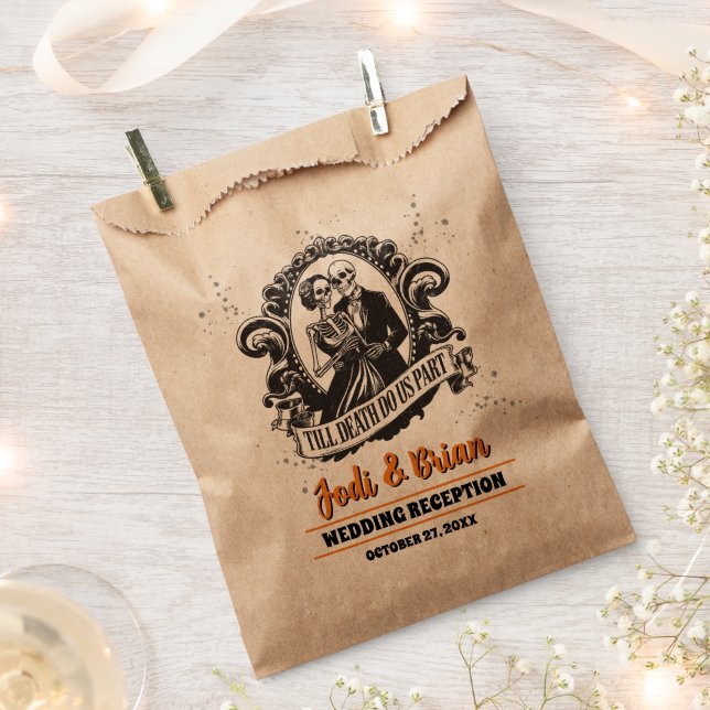 Bis zum Tod machen wir Teil Halloween-Begrüßung Geschenktütchen (Ausgeschnitten)