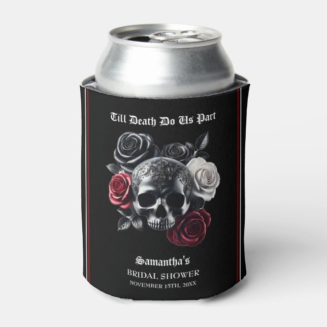 Bis zum Tod machen wir Teil Halloween-Brautparty Dosenkühler (Kanne Vorderseite)
