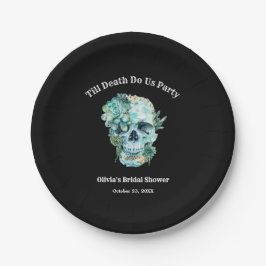 Bis zum Tod machen wir Teil Halloween-Brautparty Pappteller