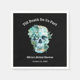 Bis zum Tod machen wir Teil Halloween-Brautparty Serviette