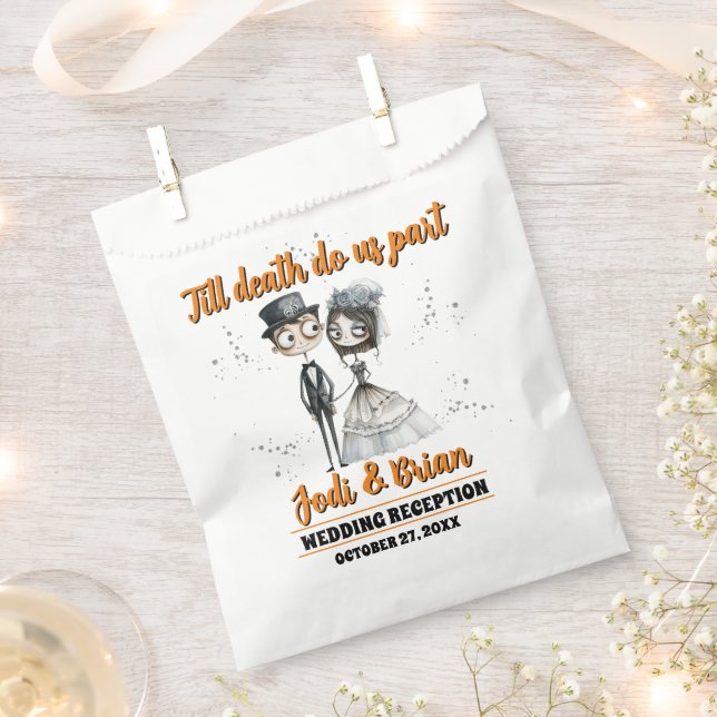 Bis zum Tod machen wir Teil Halloween Hochzeit Geschenktütchen (Ausgeschnitten)