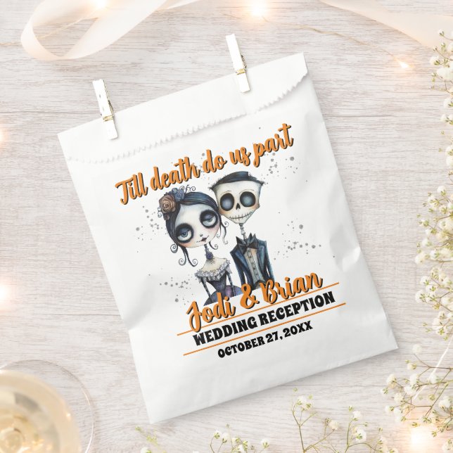 Bis zum Tod machen wir Teil Halloween Hochzeit Geschenktütchen (Ausgeschnitten)