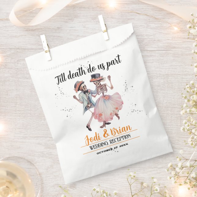 Bis zum Tod machen wir Teil Halloween Hochzeit Geschenktütchen (Ausgeschnitten)