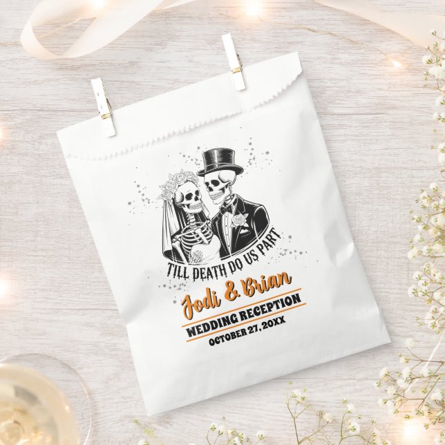 Bis zum Tod machen wir Teil Halloween Hochzeit Geschenktütchen (Ausgeschnitten)