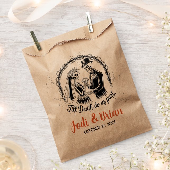Bis zum Tod machen wir Teil Halloween Hochzeit Geschenktütchen (Ausgeschnitten)