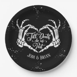Bis zum Tod machen wir Teil Halloween Hochzeit Pappteller