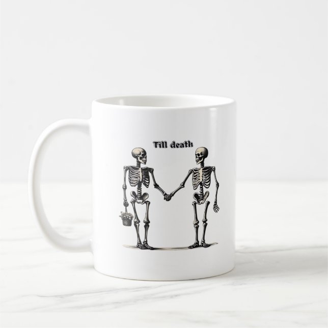 Bis zum Tod machen wir Teil klassisch - Funny Lieb Kaffeetasse (Links)