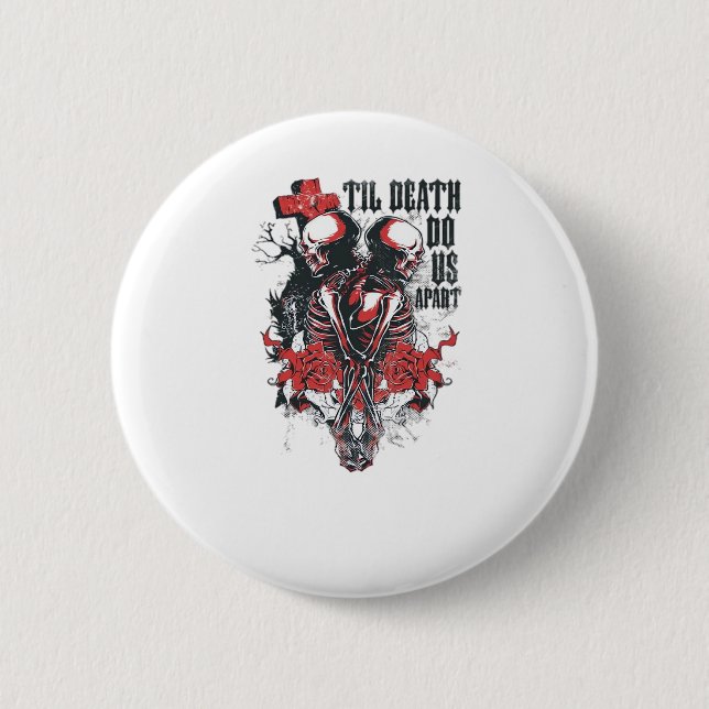 Bis zum Tod machen wir Teil - Minimalistisches Ske Button (Vorderseite)