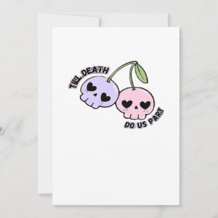 Bis zum Tod machen wir Teil - Niedliche Goth Skull Feiertagskarte