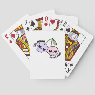 Bis zum Tod machen wir Teil - Niedliche Goth Skull Spielkarten