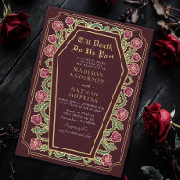 Bis zum Tod machen wir Teil Rose Rote Gotische Hoc