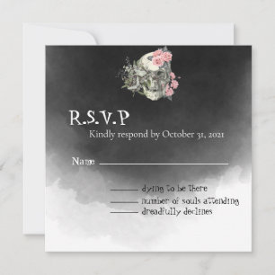 Bis zum Tod machen wir Teil-RSVP-Karte Einladung