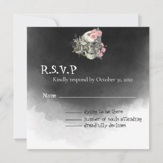 Bis zum Tod machen wir Teil-RSVP-Karte Einladung