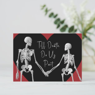 Bis zum Tod machen wir Teil Skelett Black UAWG RSVP Karte
