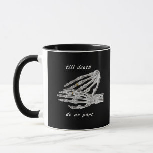 Bis zum Tod machen wir Teil Skelettklatsch Handzet Tasse