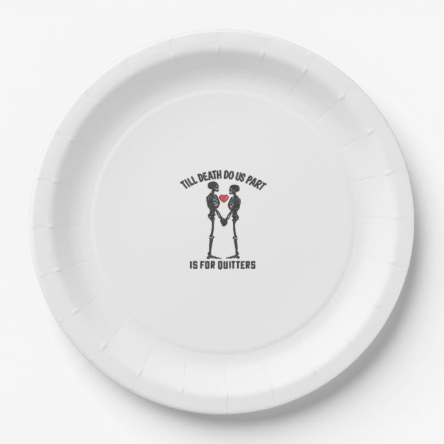 Bis zum Tod machen wir Teil Valentindesign Pappteller (Vorderseite)