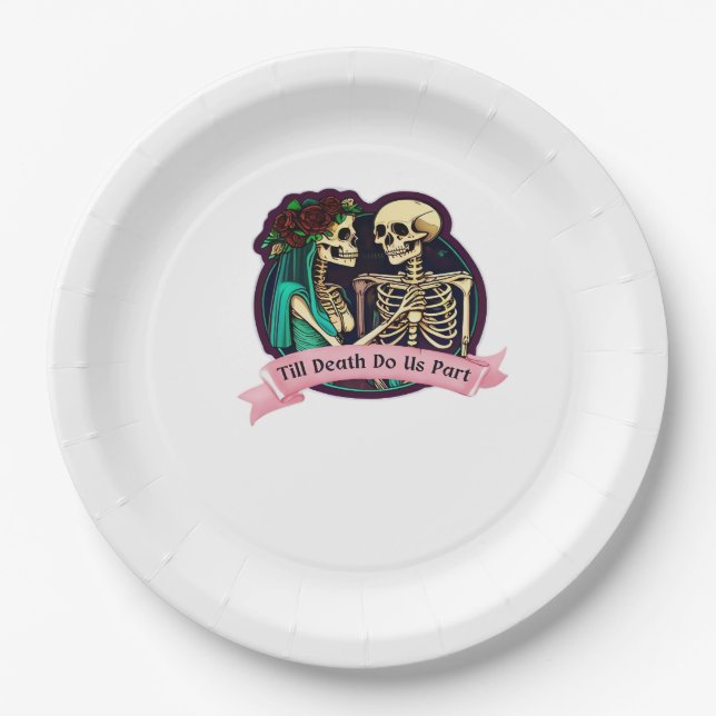 Bis zum Tod machen wir Teil Valentine Kunst - Spoo Pappteller (Vorderseite)