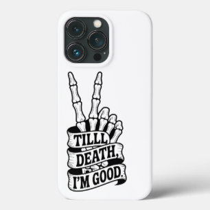 Bis zum Tod Peace Hand Skelett Case-Mate iPhone Hülle