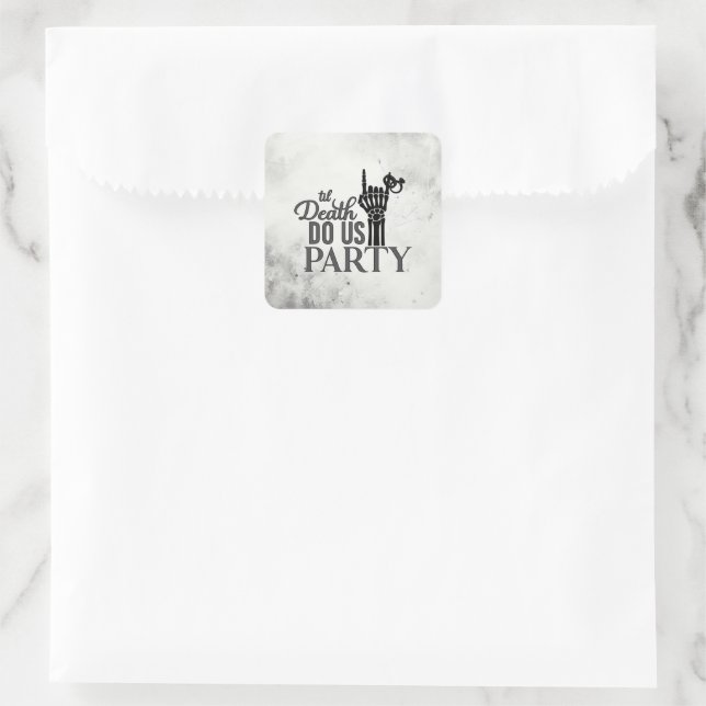 Bis zum Tod Quadratischer Aufkleber (Tasche)