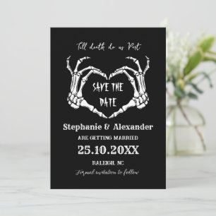 Bis zum Tod Save the Date Halloween gotische Hochz Einladung