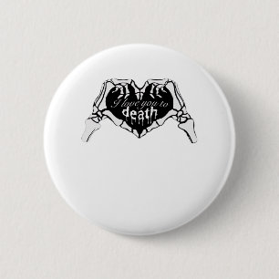 bis zum Tod: Skeletthand Herz Button