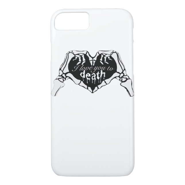 bis zum Tod: Skeletthand Herz Case-Mate iPhone Hülle (Rückseite)
