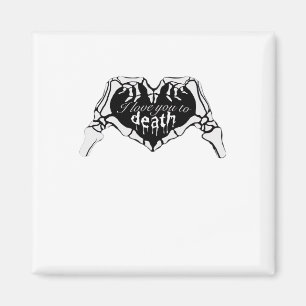 bis zum Tod: Skeletthand Herz Magnet