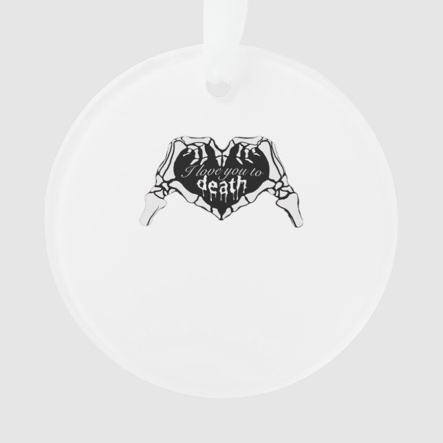 bis zum Tod: Skeletthand Herz Ornament (Vorderseite)
