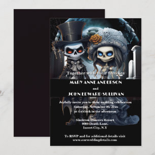 Bis zum Tod teilen wir Leiche Brautbräutigam Einladung