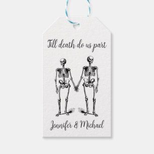 Bis zum Tod teilen wir Skeleton Couple Name Black Geschenkanhänger