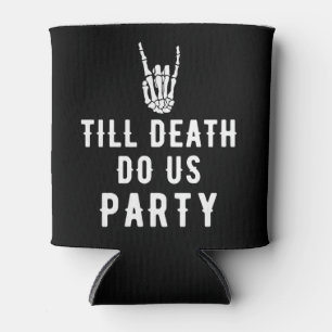 Bis zum Tod tun uns Gastgeschenke schwarzes Skelet Dosenkühler