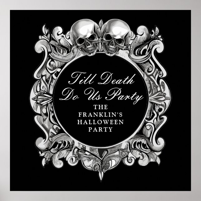 Bis zum Tod tun uns Halloween-Party willkommen Poster (Vorne)