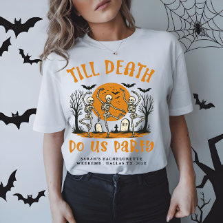 Bis zum Tod tun uns Party Bachelorette Halloween Tri-Blend Shirt