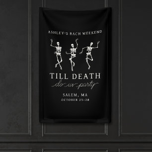 Bis zum Tod tun uns Party Bachelorette Wochenende Banner