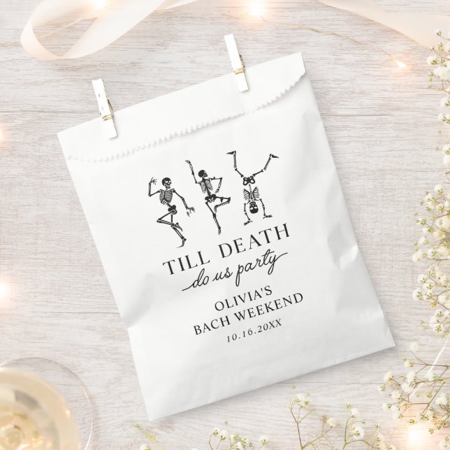 Bis zum Tod tun uns Party Bachelorette Wochenende Geschenktütchen (Ausgeschnitten)