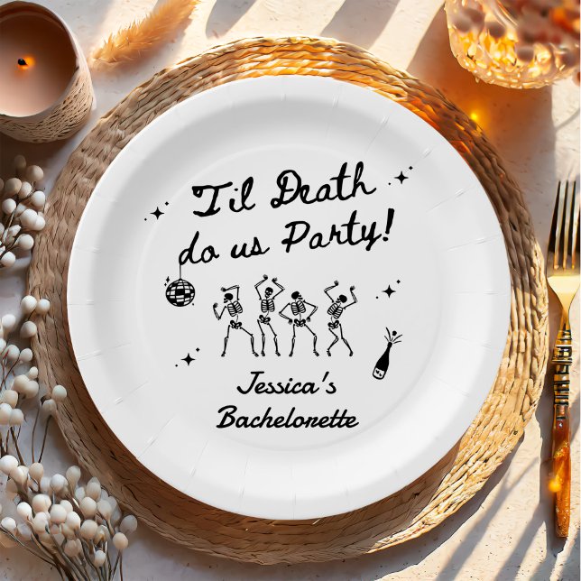 Bis zum Tod tun uns Party Bachelorette Wochenende Pappteller (Von Creator hochgeladen)